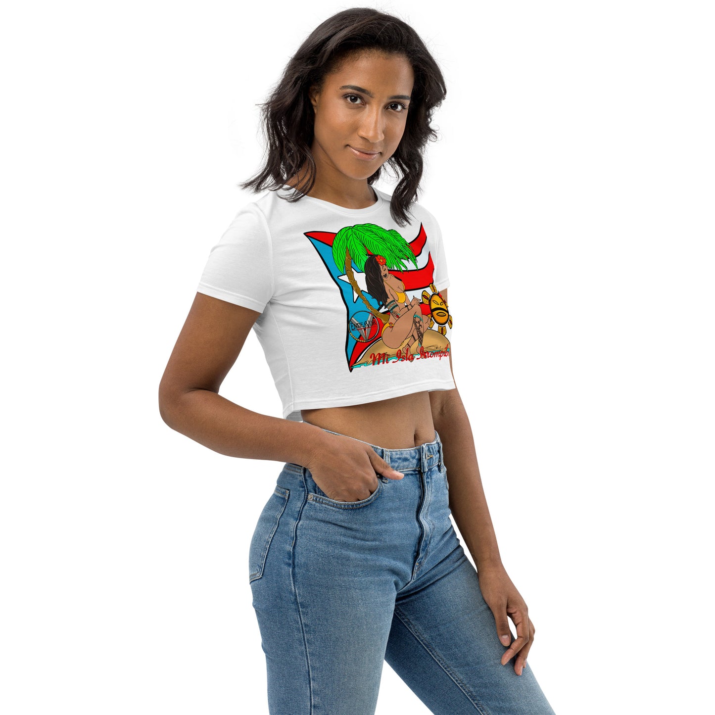Mi Isla Irrompible Puerto Rican Organic Crop Top