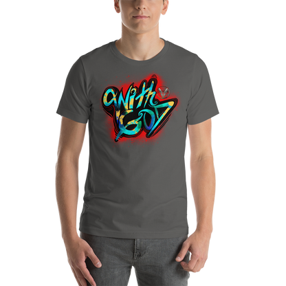 With God Crimson Red Splash Short-Sleeve Men T-Shirt