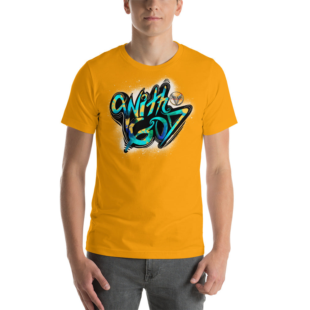 With God Titanium White Splash Short-Sleeve Men T-Shirt