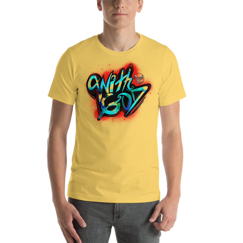 With God Crimson Red Splash Short-Sleeve Men T-Shirt