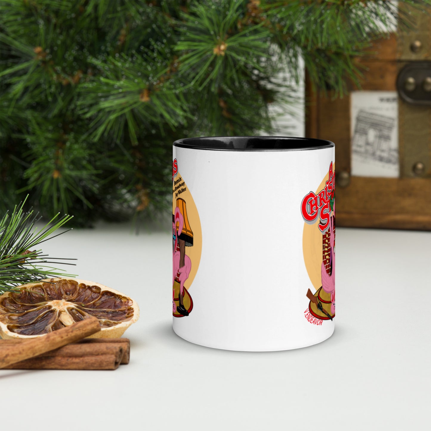 A Broadway J Walker Christmas Story Mug With Color Inside