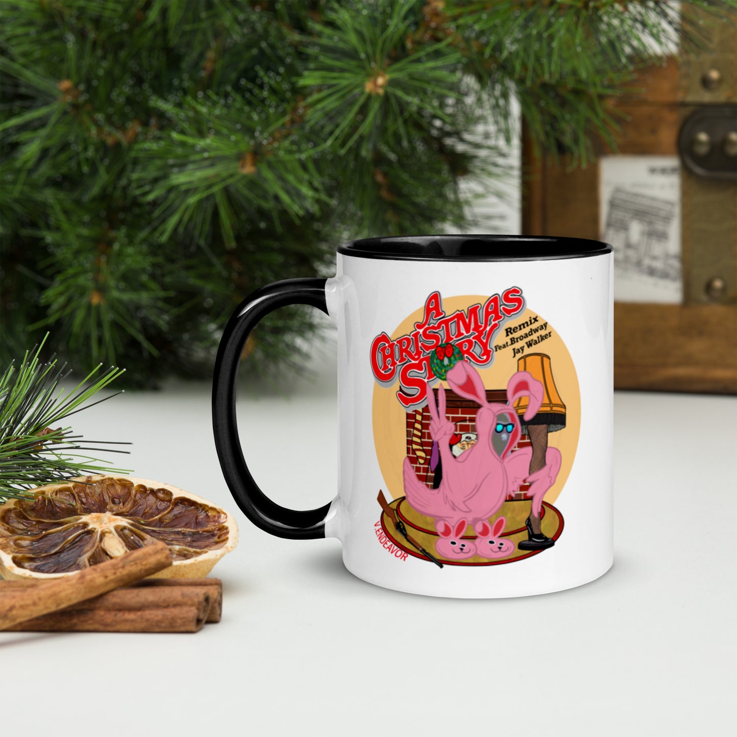 A Broadway J Walker Christmas Story Mug With Color Inside