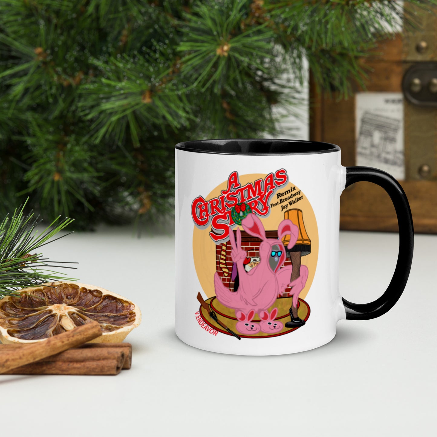 A Broadway J Walker Christmas Story Mug With Color Inside