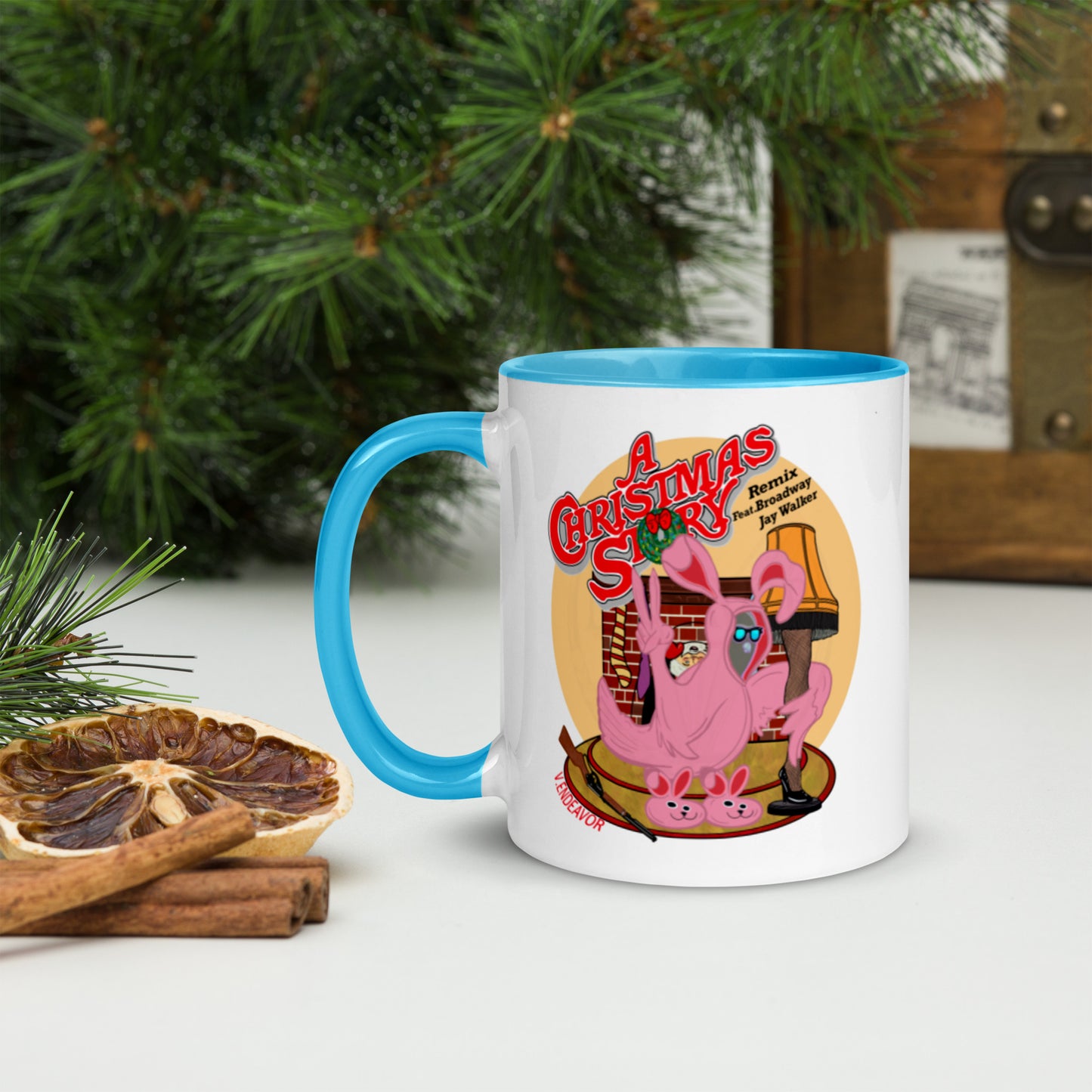 A Broadway J Walker Christmas Story Mug With Color Inside