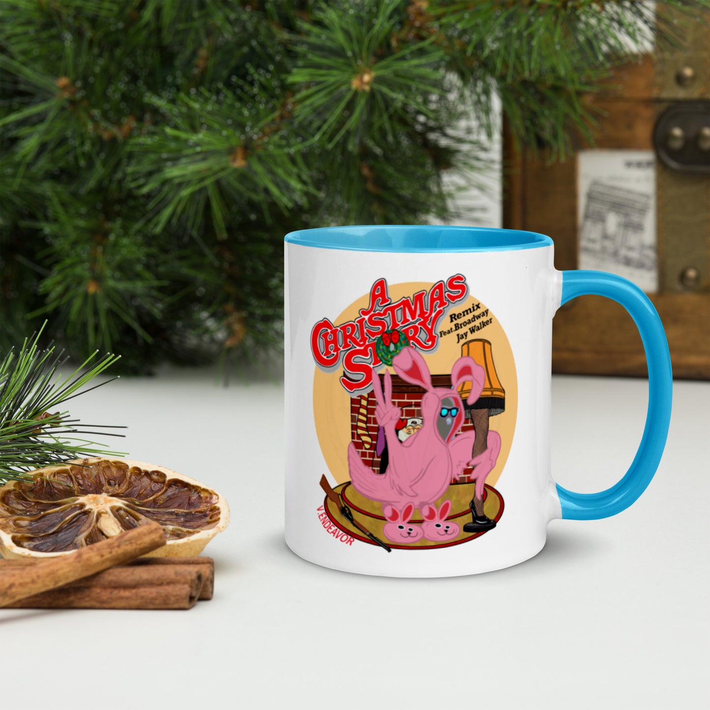 A Broadway J Walker Christmas Story Mug With Color Inside