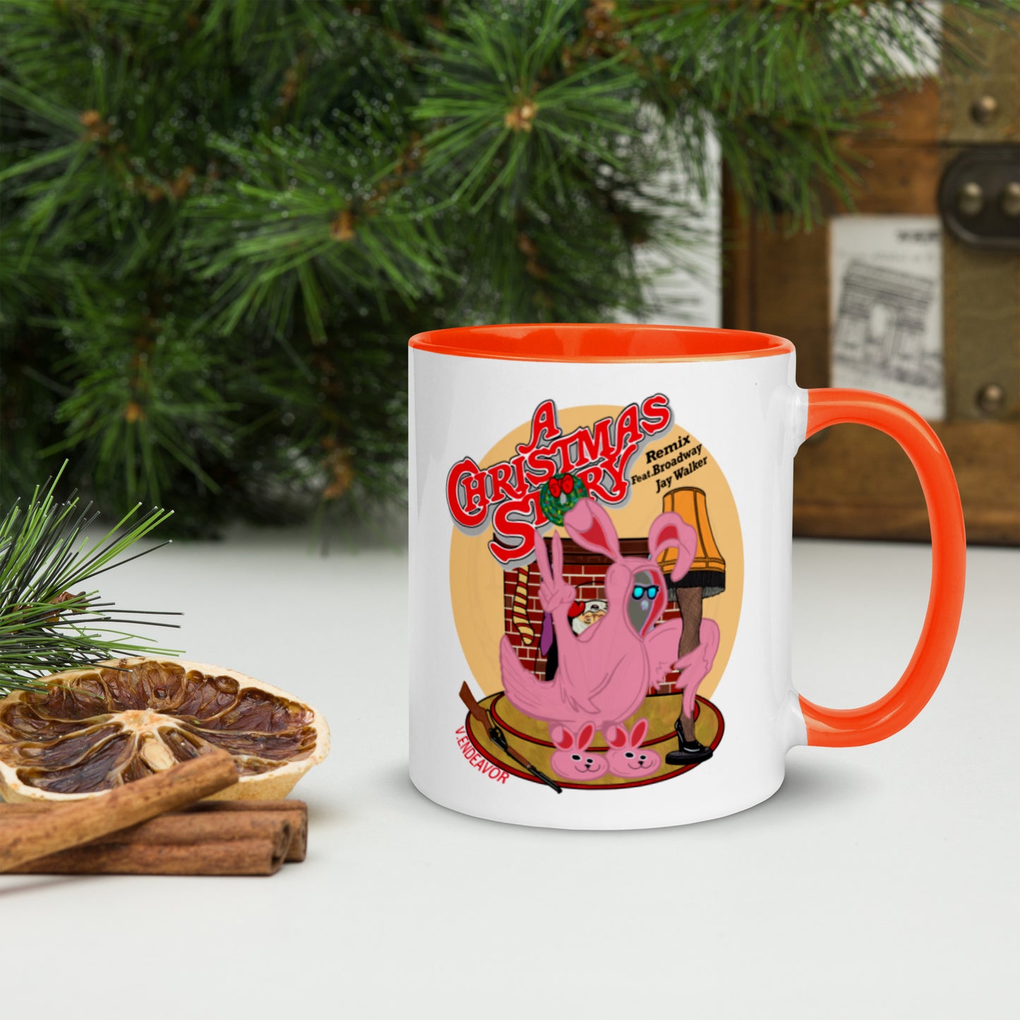 A Broadway J Walker Christmas Story Mug With Color Inside