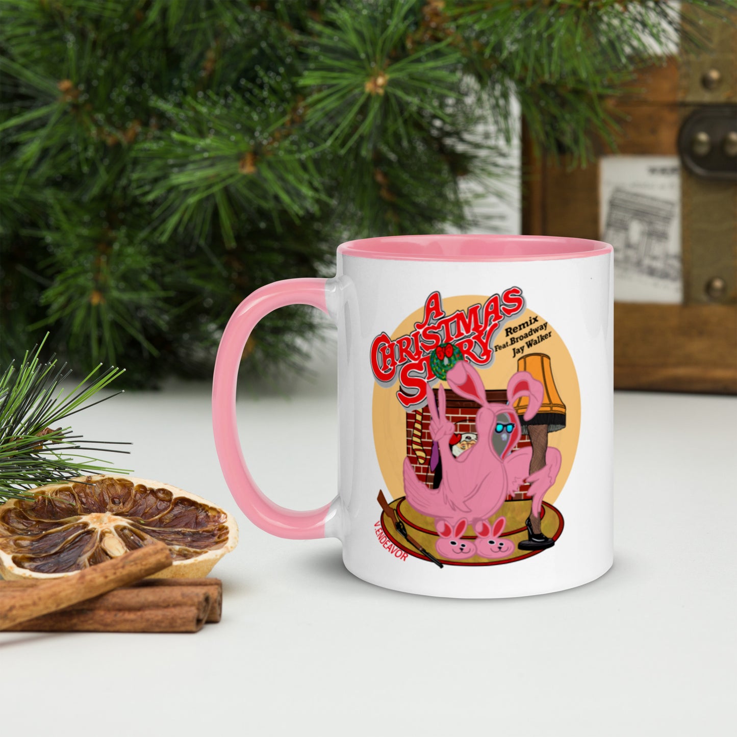 A Broadway J Walker Christmas Story Mug With Color Inside