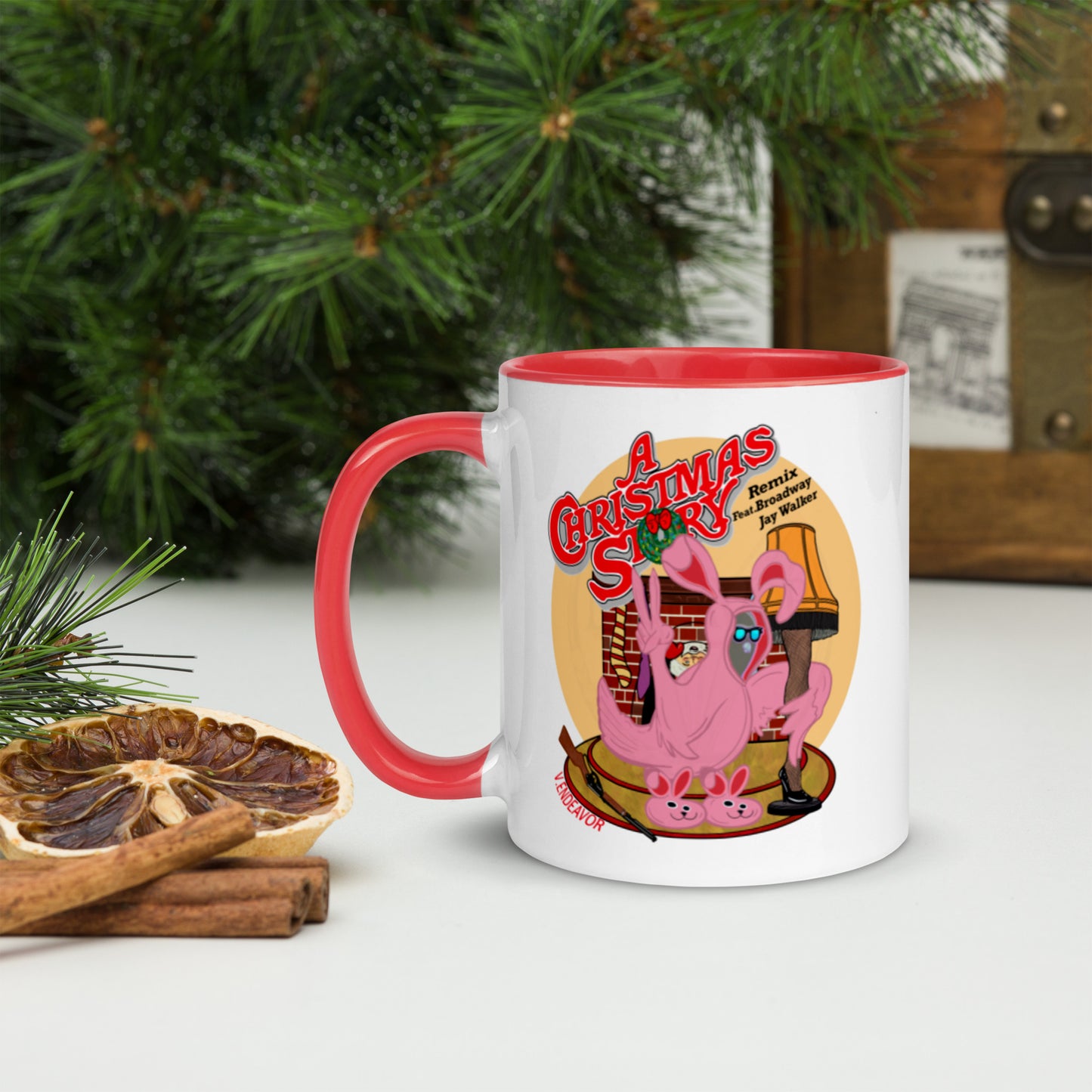 A Broadway J Walker Christmas Story Mug With Color Inside