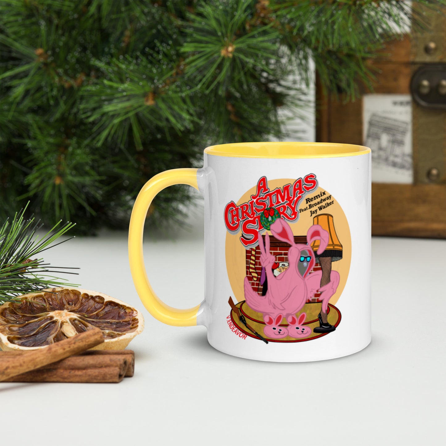 A Broadway J Walker Christmas Story Mug With Color Inside