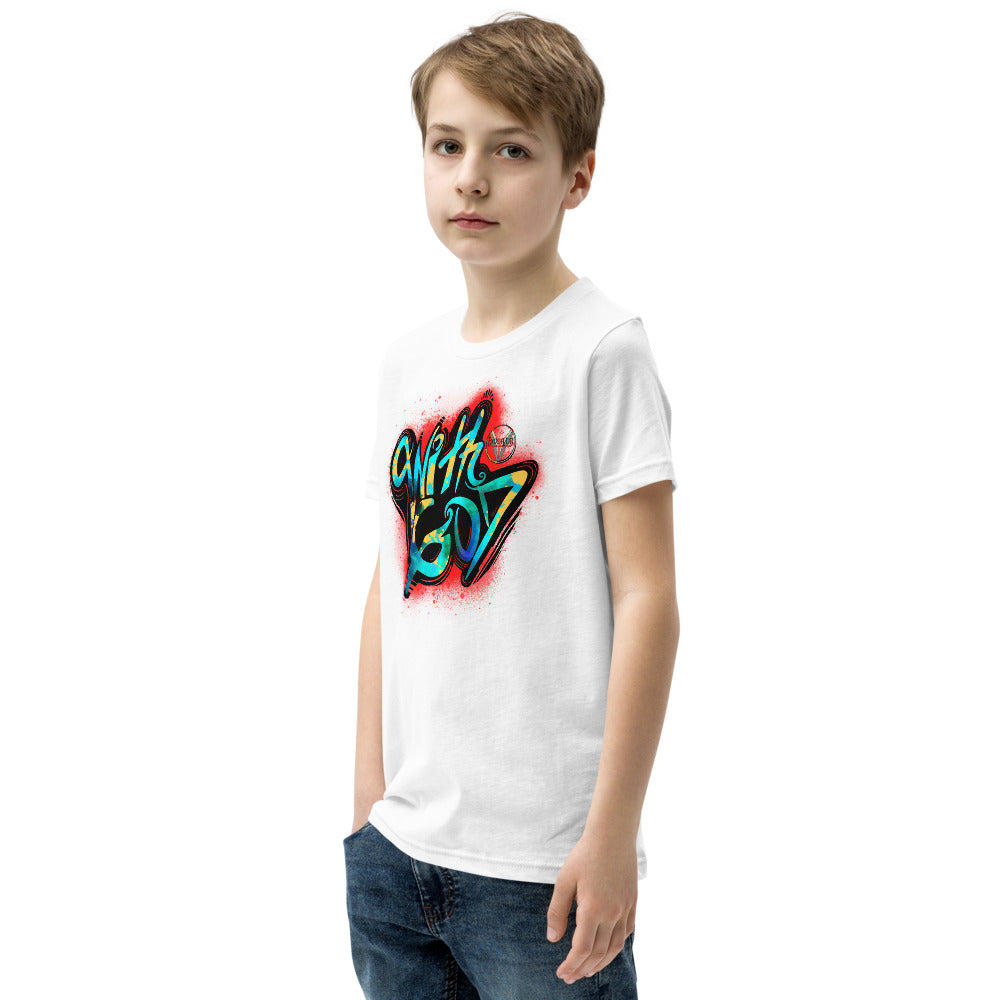 With God Red Splash Youth Short Sleeve T-Shirt